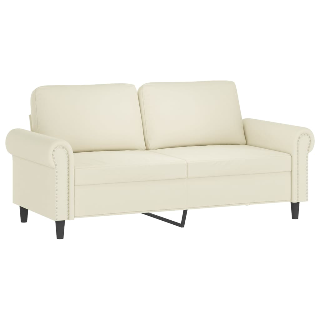 2-tlg. Sofagarnitur mit Kissen Weinrot Samt