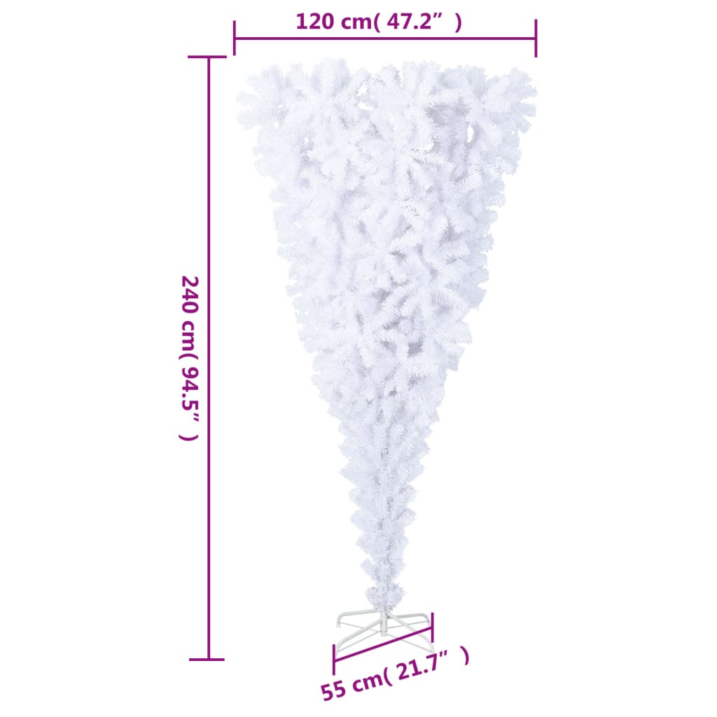 Künstlicher Weihnachtsbaum mit Ständer Umgekehrt Grün 120 cm