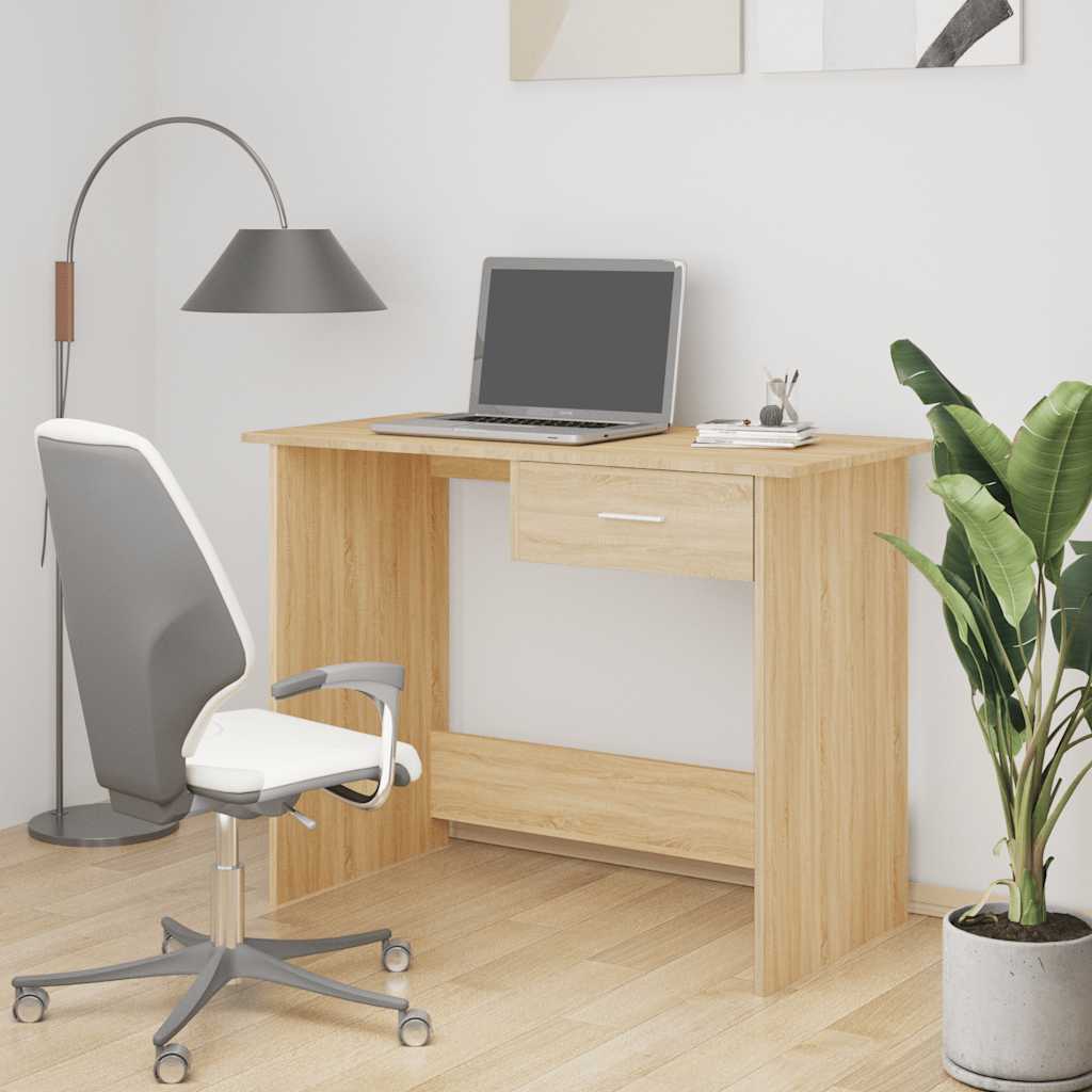 Schreibtisch Weiß 100x50x76 cm Holzwerkstoff