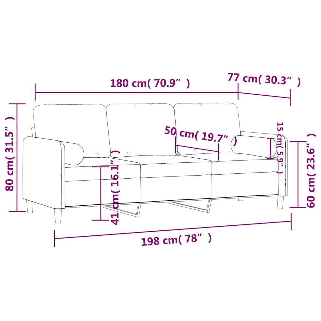 2-Sitzer-Sofa mit Zierkissen Dunkelgrün 120 cm Samt