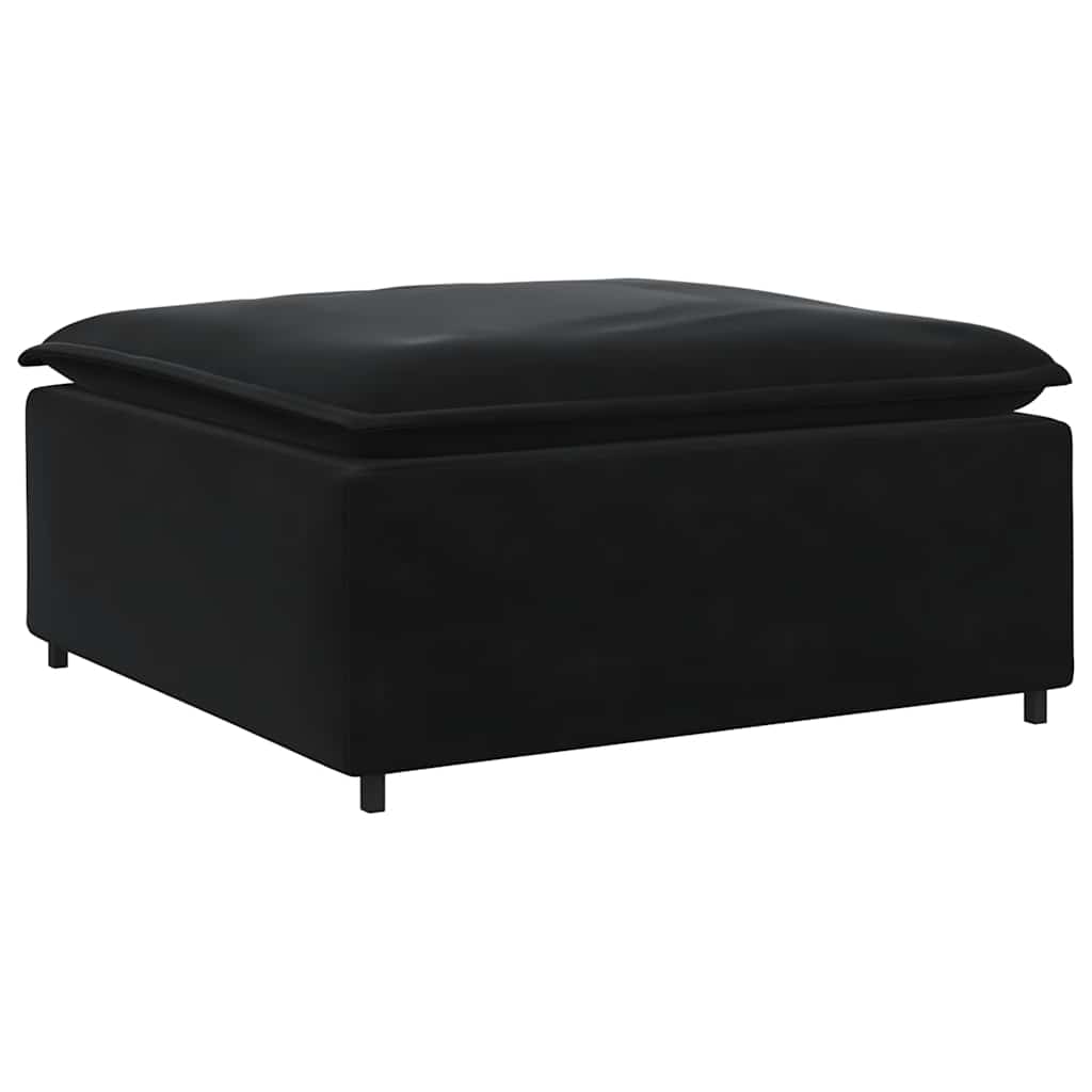 Modulares Sofa Endmodul mit Armlehne Kissen Blau 100 cm