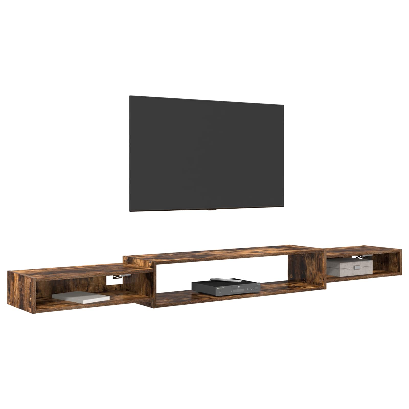 Wandmontierter TV-Schrank Wandhalterung Weiß 140 x 28 x 21 cm