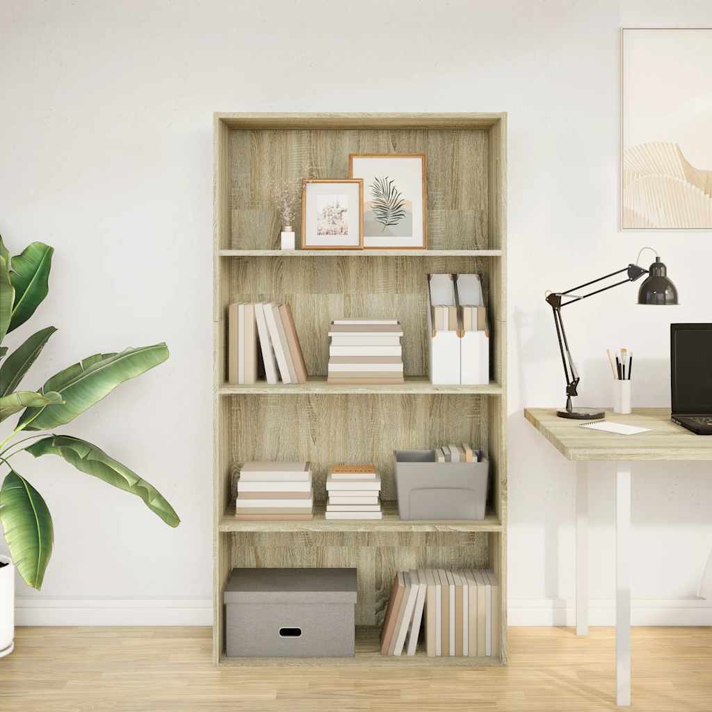 Bücherregal Weiß 80x30x189 cm Holzwerkstoff