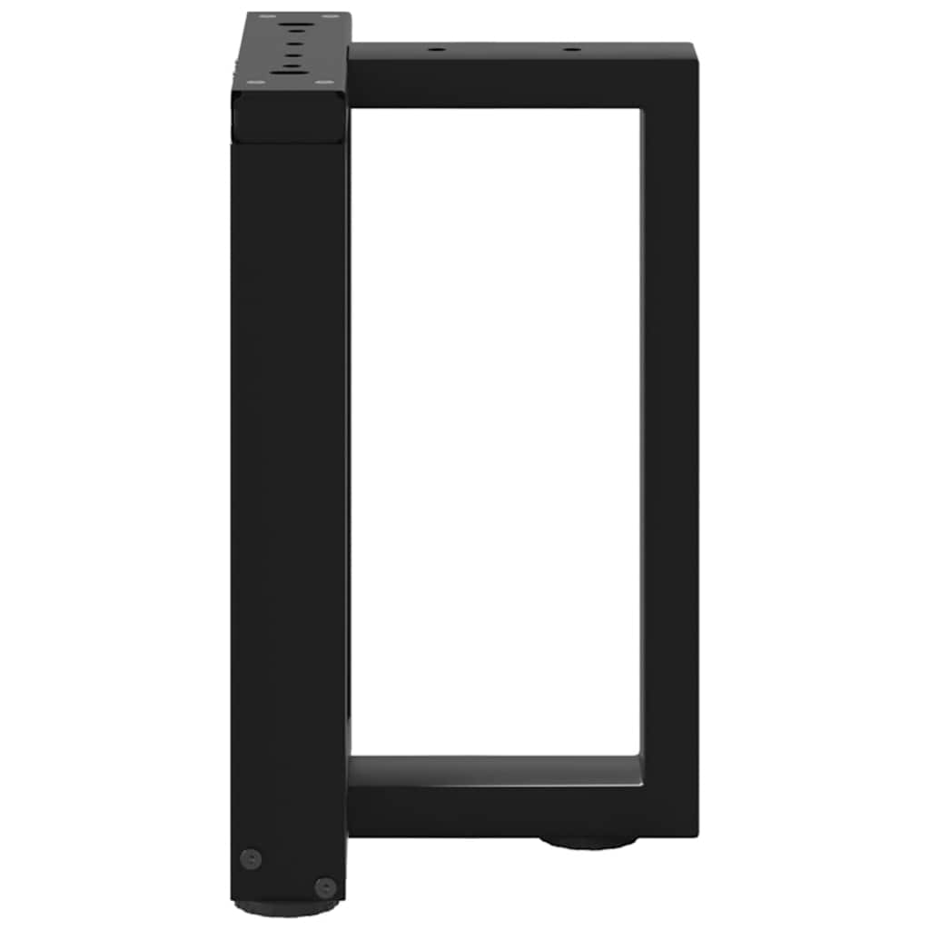 Couchtischbeine T-Form 2 Stk. Schwarz 30x25x(30-31) cm Stahl
