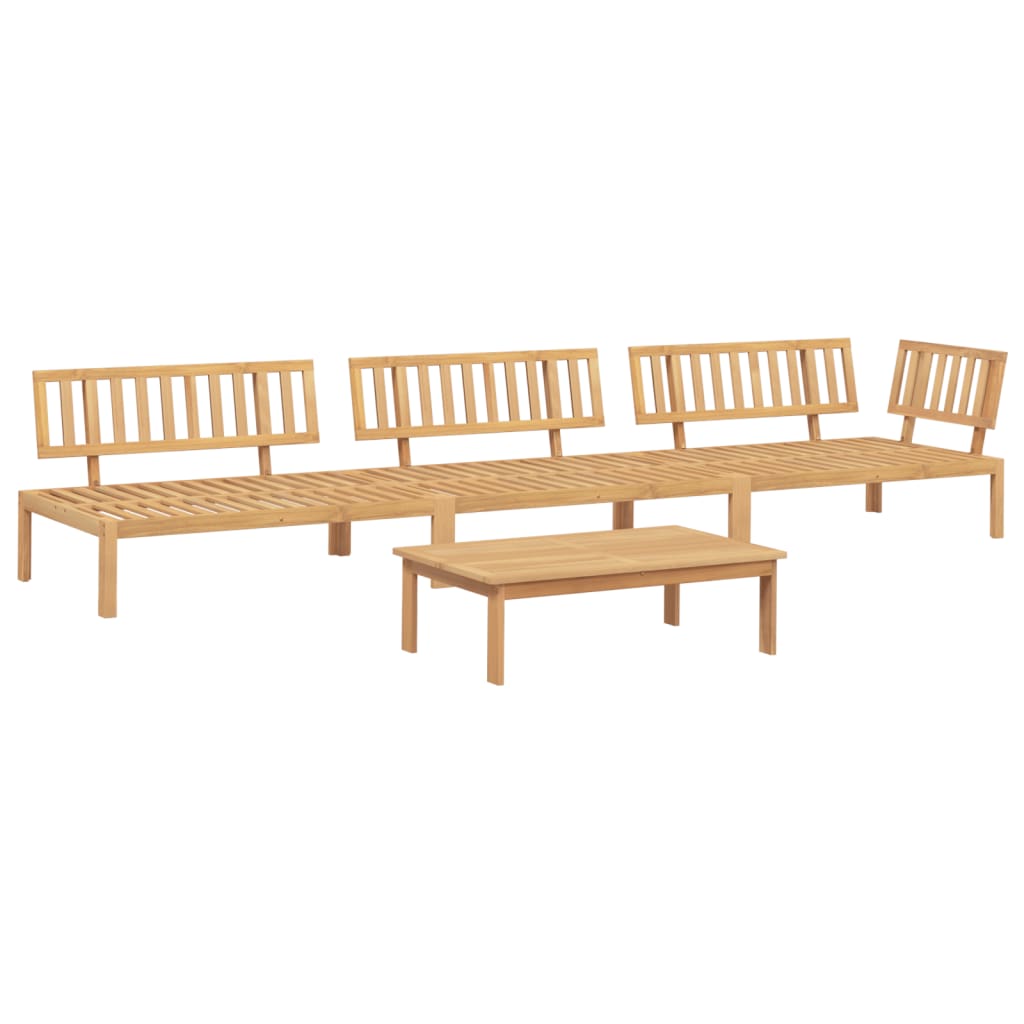 3-tlg. Garten-Sofagarnitur aus Paletten Massivholz Akazie