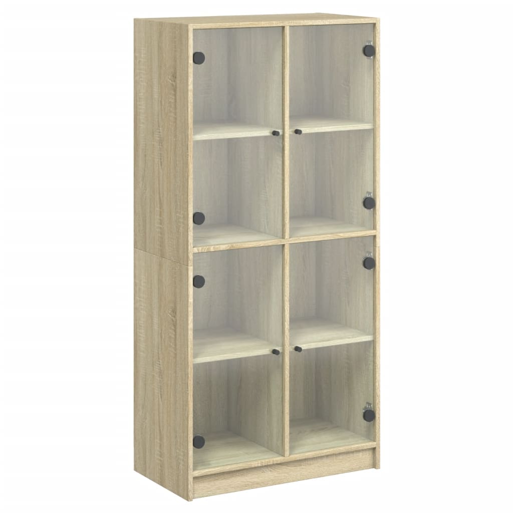 Bücherschrank mit Türen Weiß 136x37x142 cm Holzwerkstoff