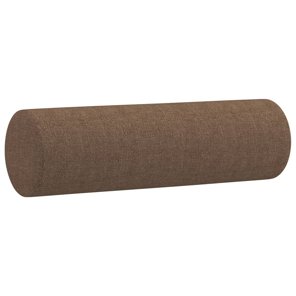 3-tlg. Sofagarnitur mit Kissen Taupe Stoff