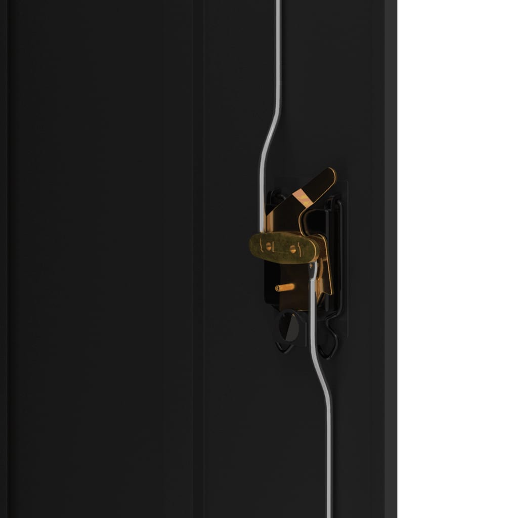 Aktenschrank mit 2 Türen Grau 90 cm Stahl