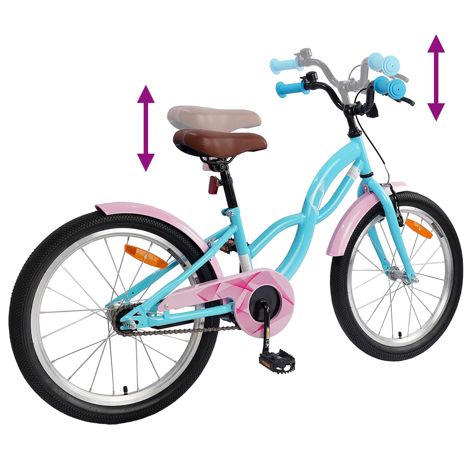 Kinderfahrrad 12 Zoll für 2-4 Jahre alt Himmelblau