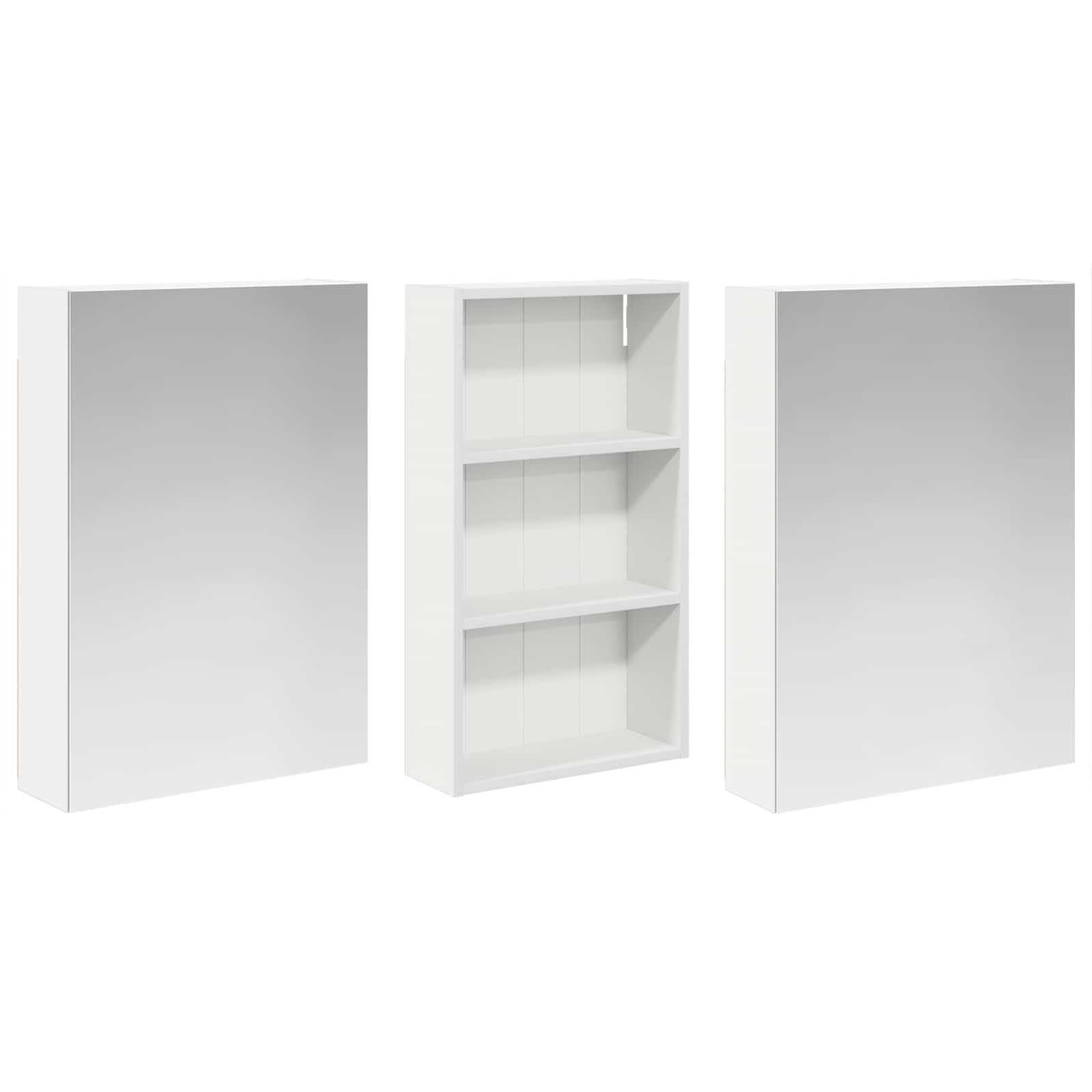 Badezimmerschrank-Set 3 pcs 80 x 10,5 x 50 cm Holzwerkstoff