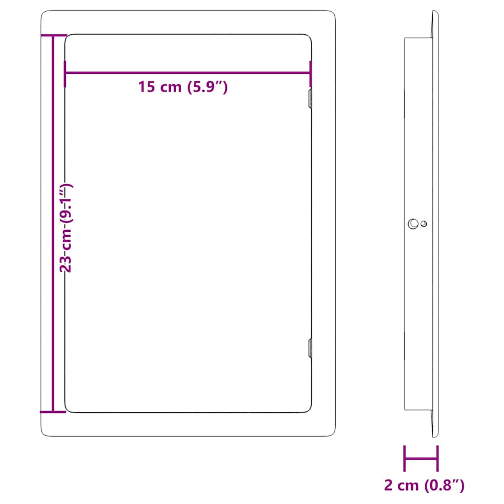 Zugangspanels 2 pcs Weiß 15 x 15 cm ABS Kunststoff