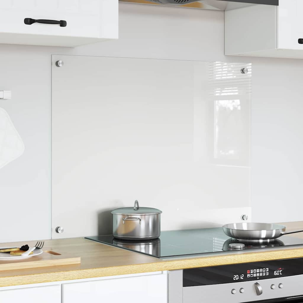 Küchenrückwand 2 pcs Weiß 70 x 40 cm Gehärtetes Glas