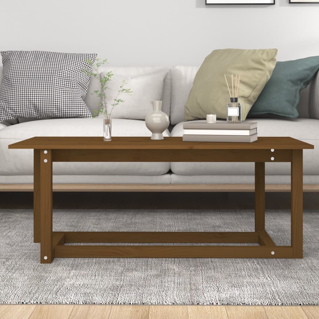 Couchtisch 110x55x45 cm Massivholz Kiefer