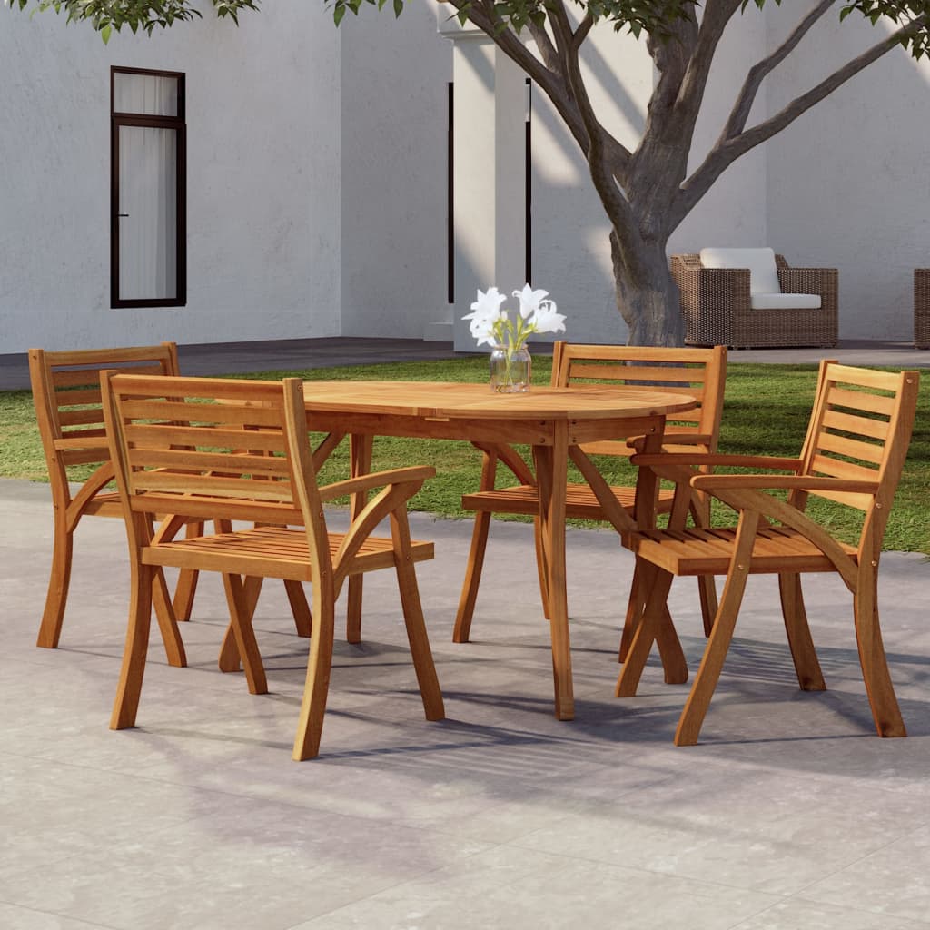 Gartentisch 85x85x75 cm Massivholz Akazie