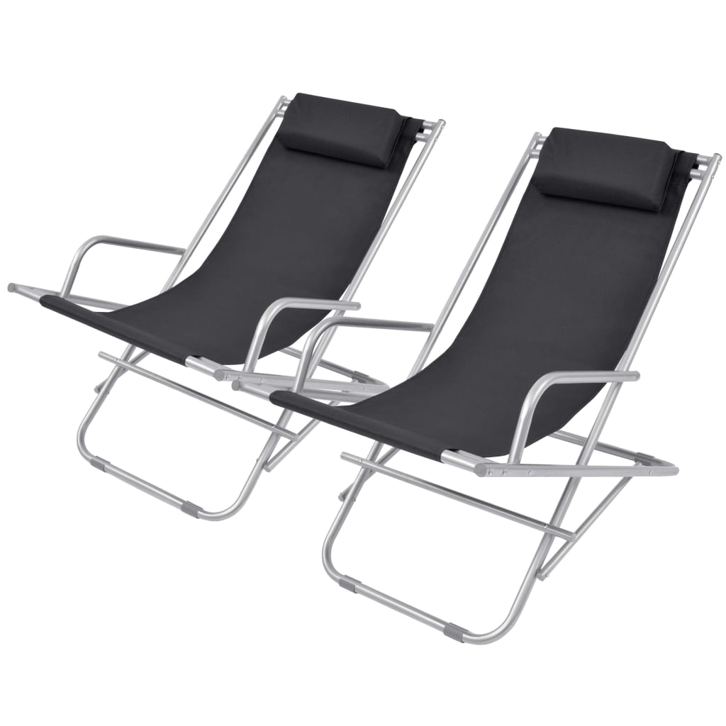 Schaukelstühle 2 Stk. Stahl Grün