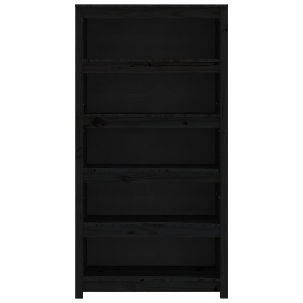 Bücherregal Grau 80x35x68 cm Massivholz Kiefer