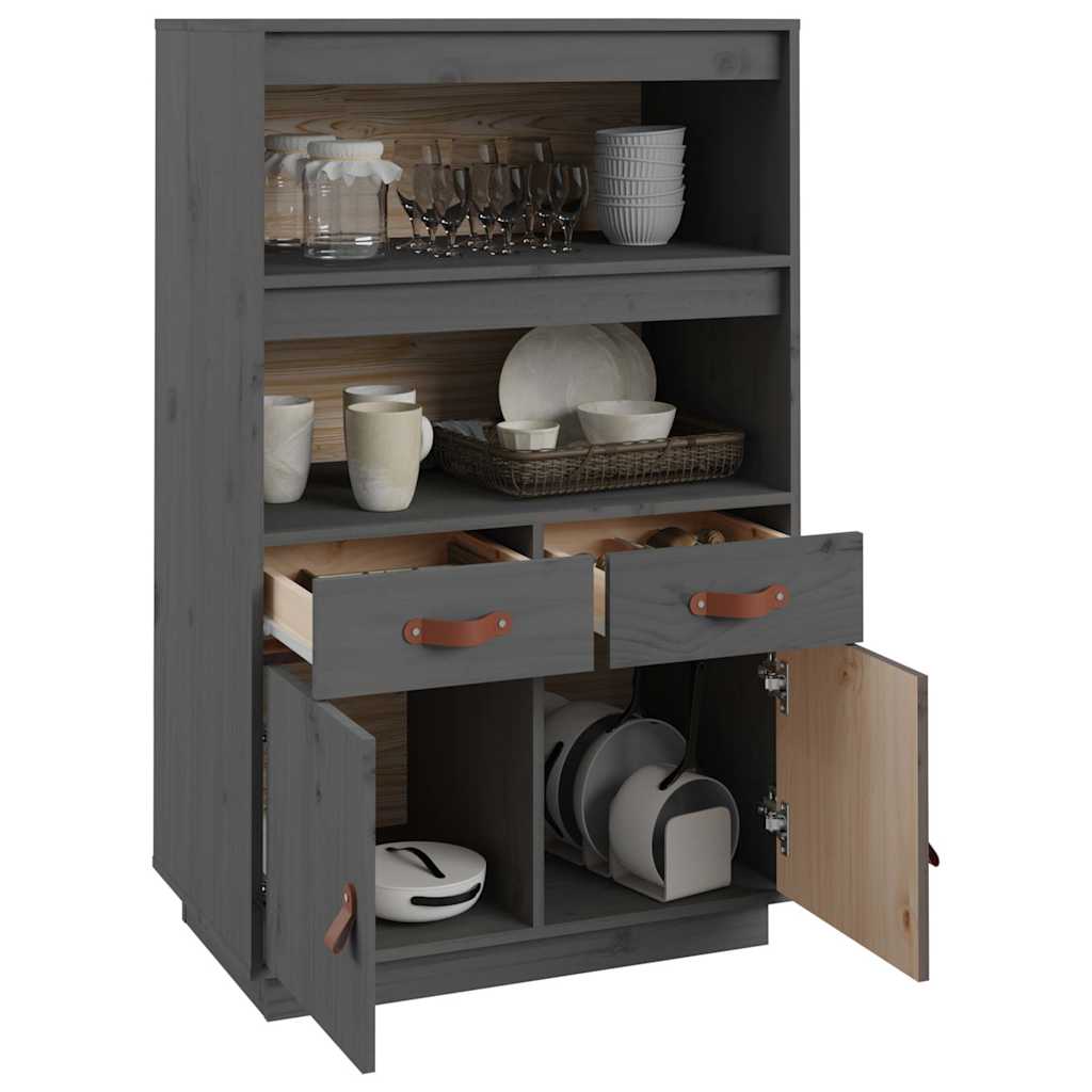 Highboard 67x40x108,5 cm Massivholz Kiefer
