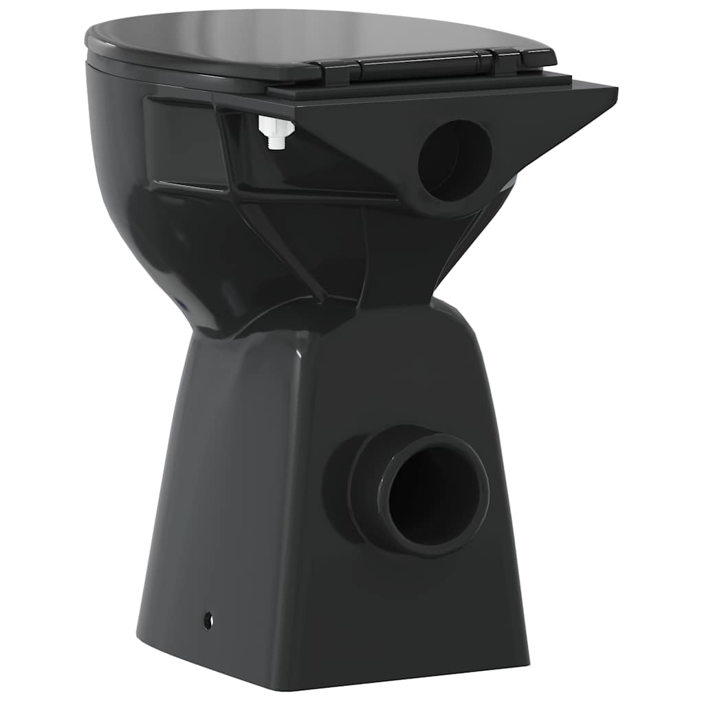 Randloses WC 7 cm Extra Höhe Soft-Close Keramik Weiß