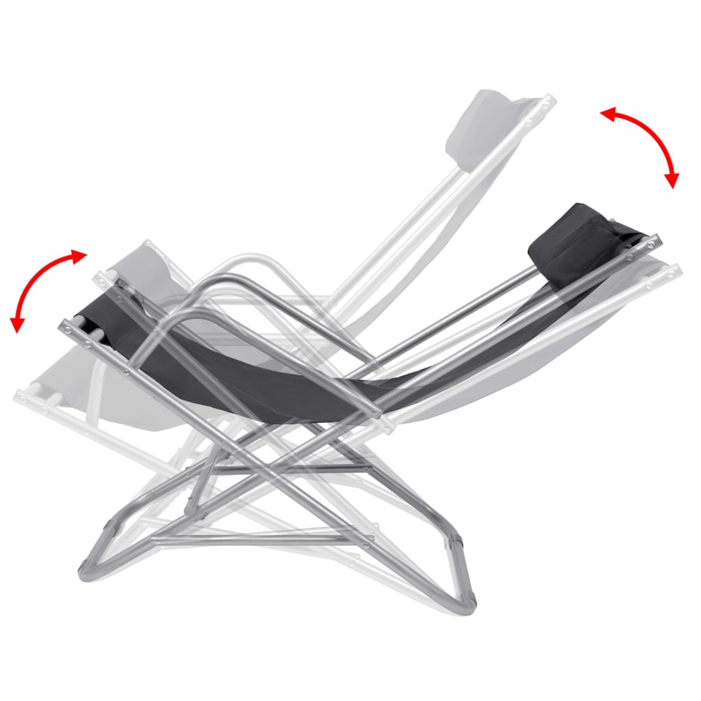 Schaukelstühle 2 Stk. Stahl Grün