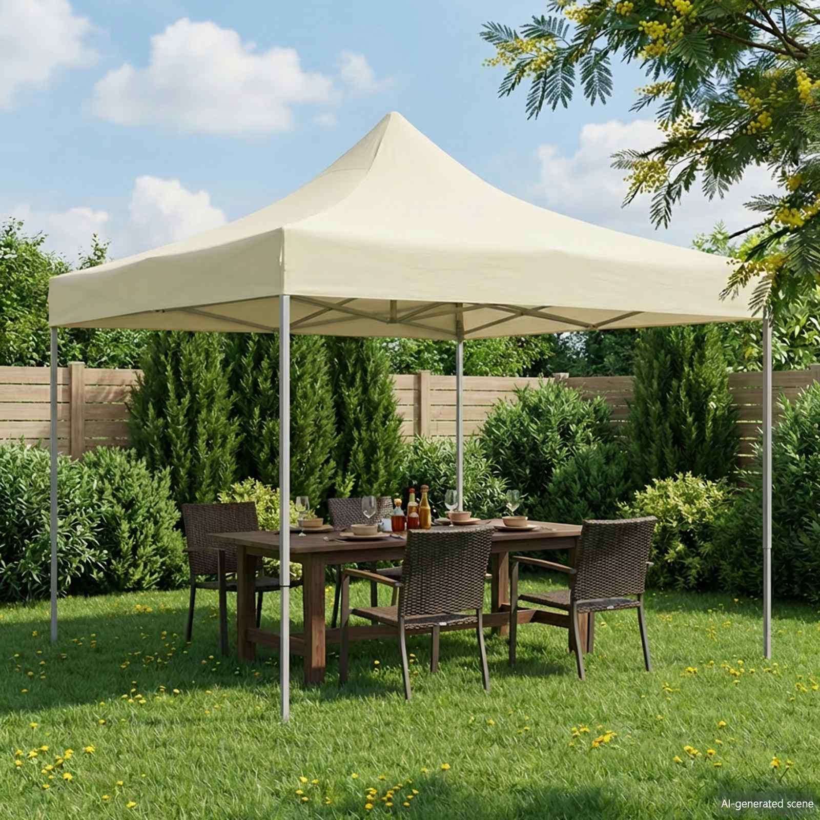 Partyzelt Faltbar Pop-Up Schwarz 292x292x315 cm