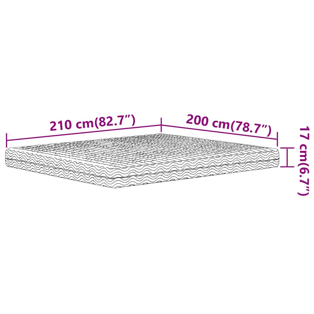 Schaumstoffmatratze Weiß 80x200 cm Härtegrad H2 H3