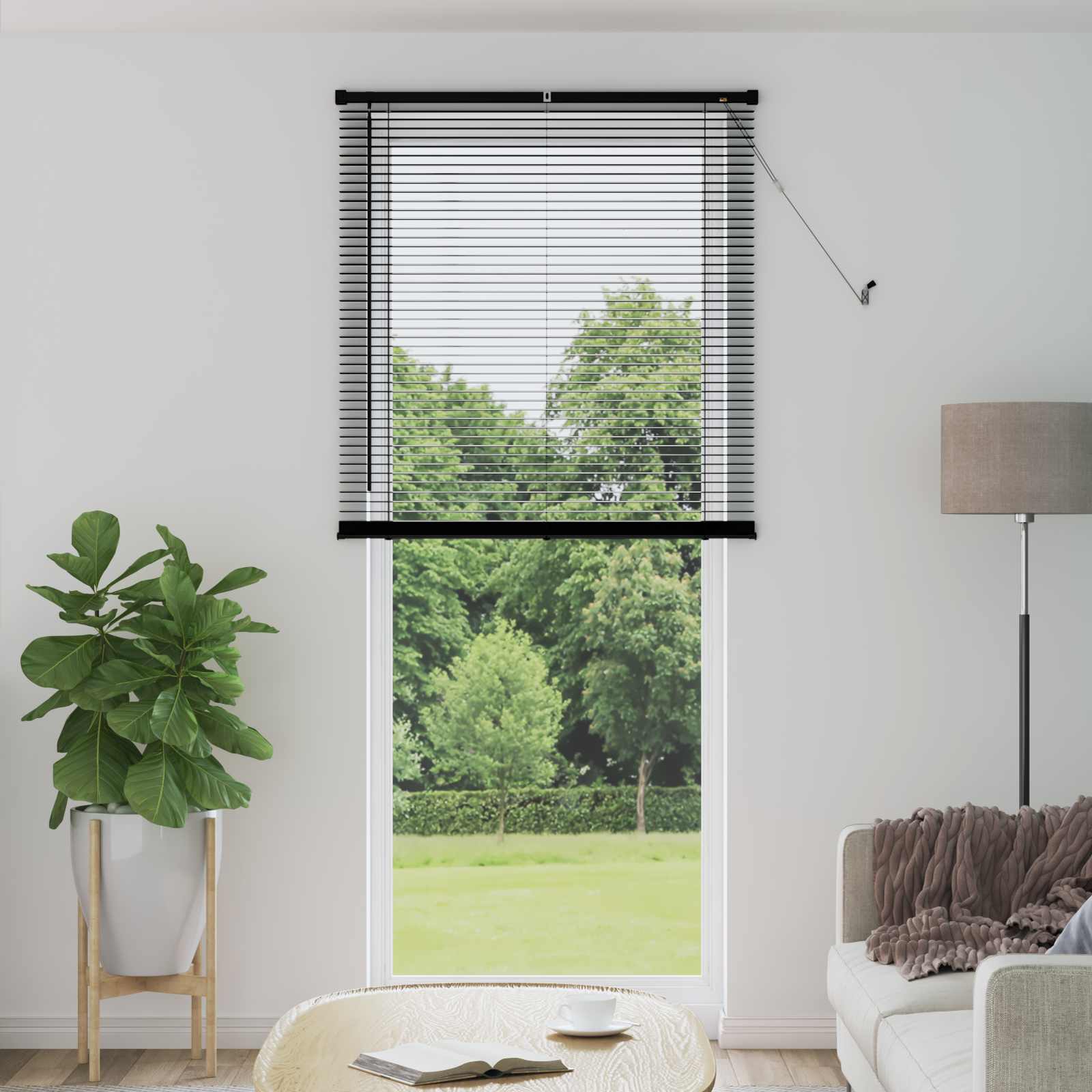 Jalousie Silber Grau 150 x 40 cm 25 mm PVC