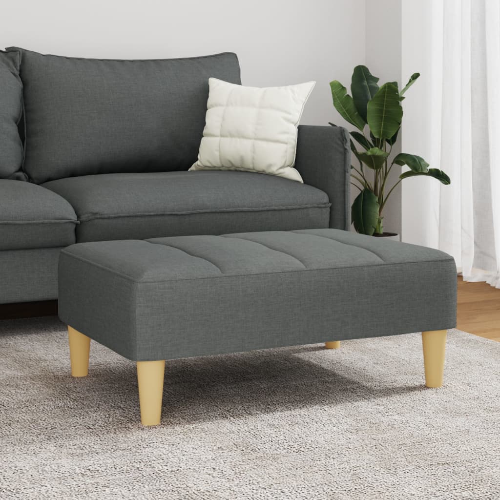 Fußhocker Hellgrau 77x55x31 cm Stoff