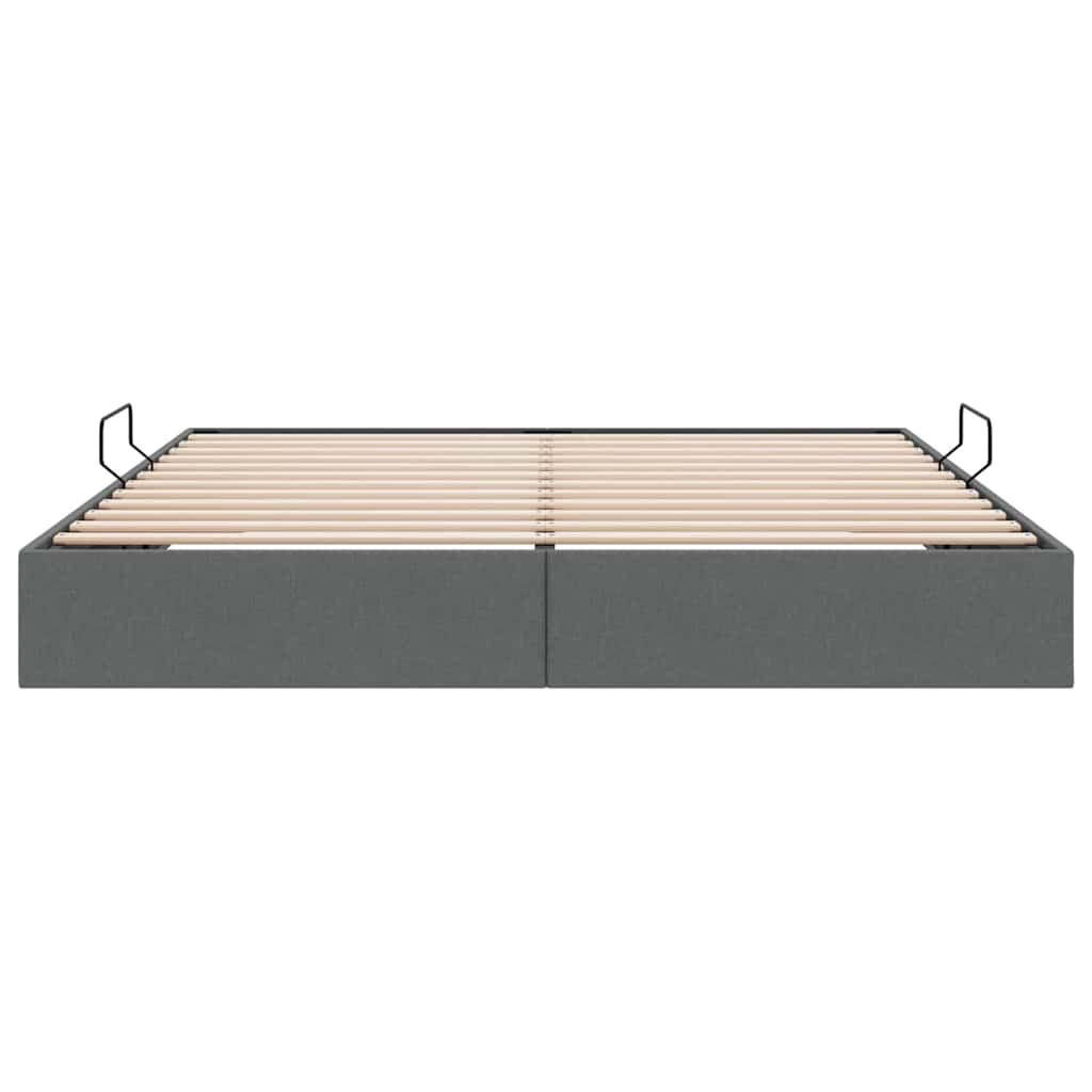 Aufbewahrungsbett mit Matratze Hellgrau 203 x 100 cm Stoff