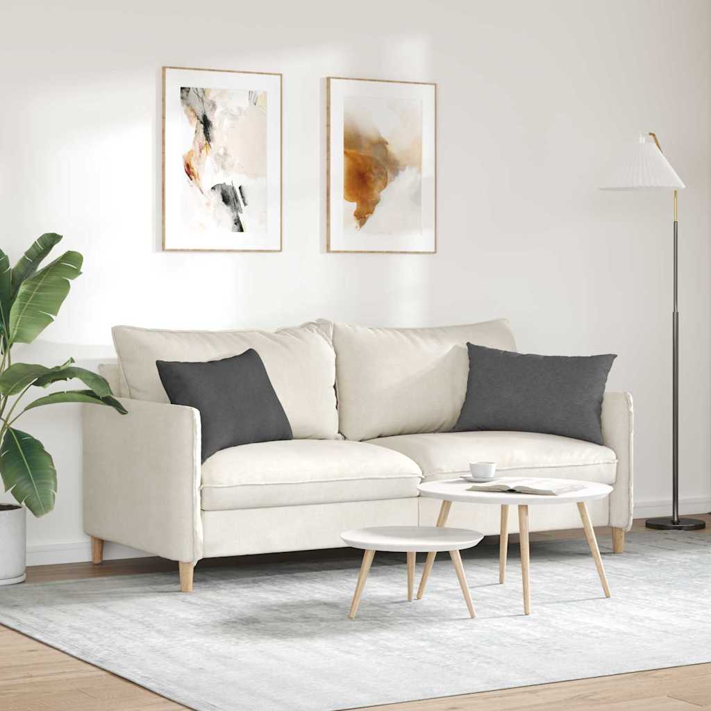 Sofakissen 2 Stück Hellgrau 50 x 30 cm Cordstoff