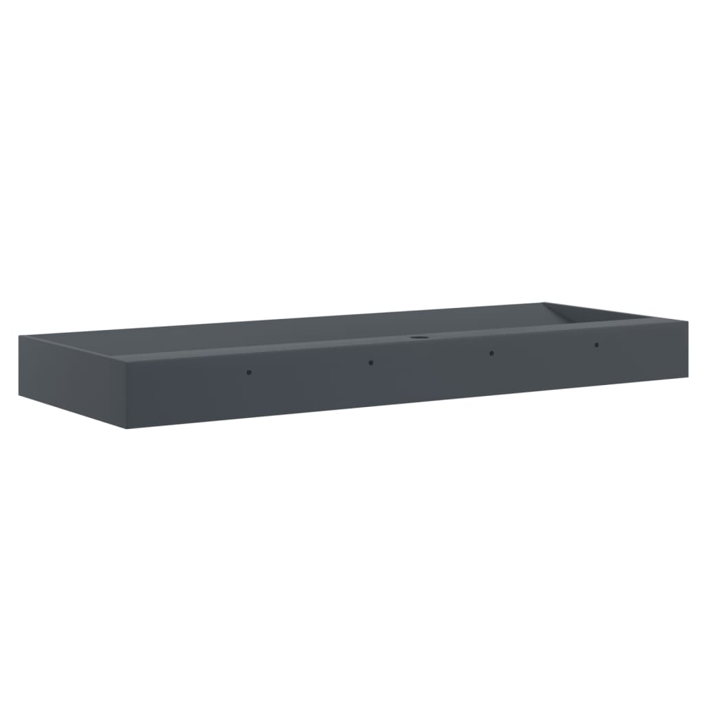 Waschbecken 60x38x11 cm Mineralguss/Marmorguss Mattschwarz