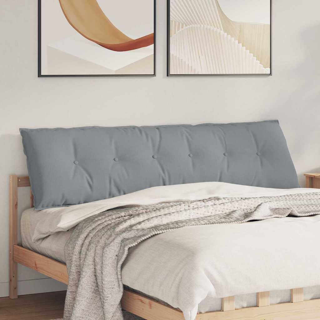 Rückenkissen Hellgrau 50 x 19 x 45 cm Stoff