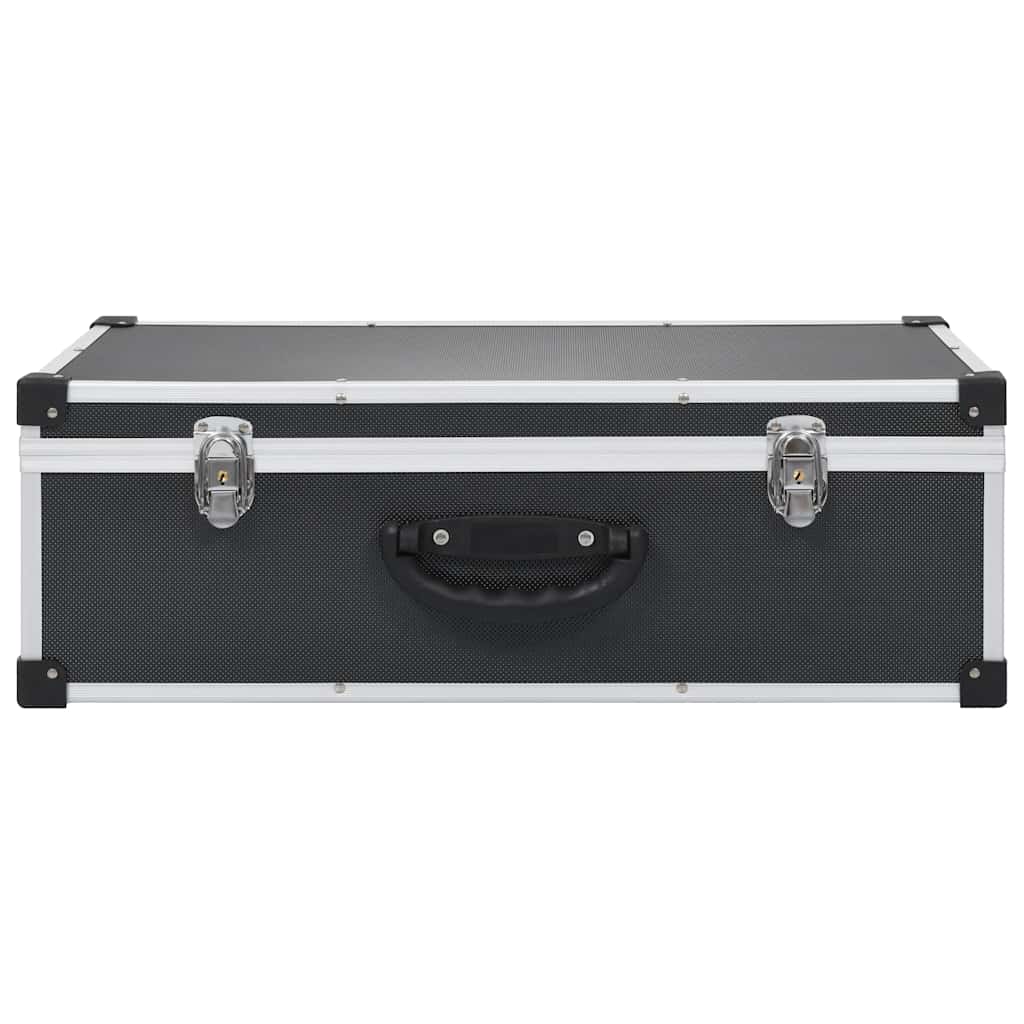 CD-Koffer für 80 CDs Aluminium ABS Silbern