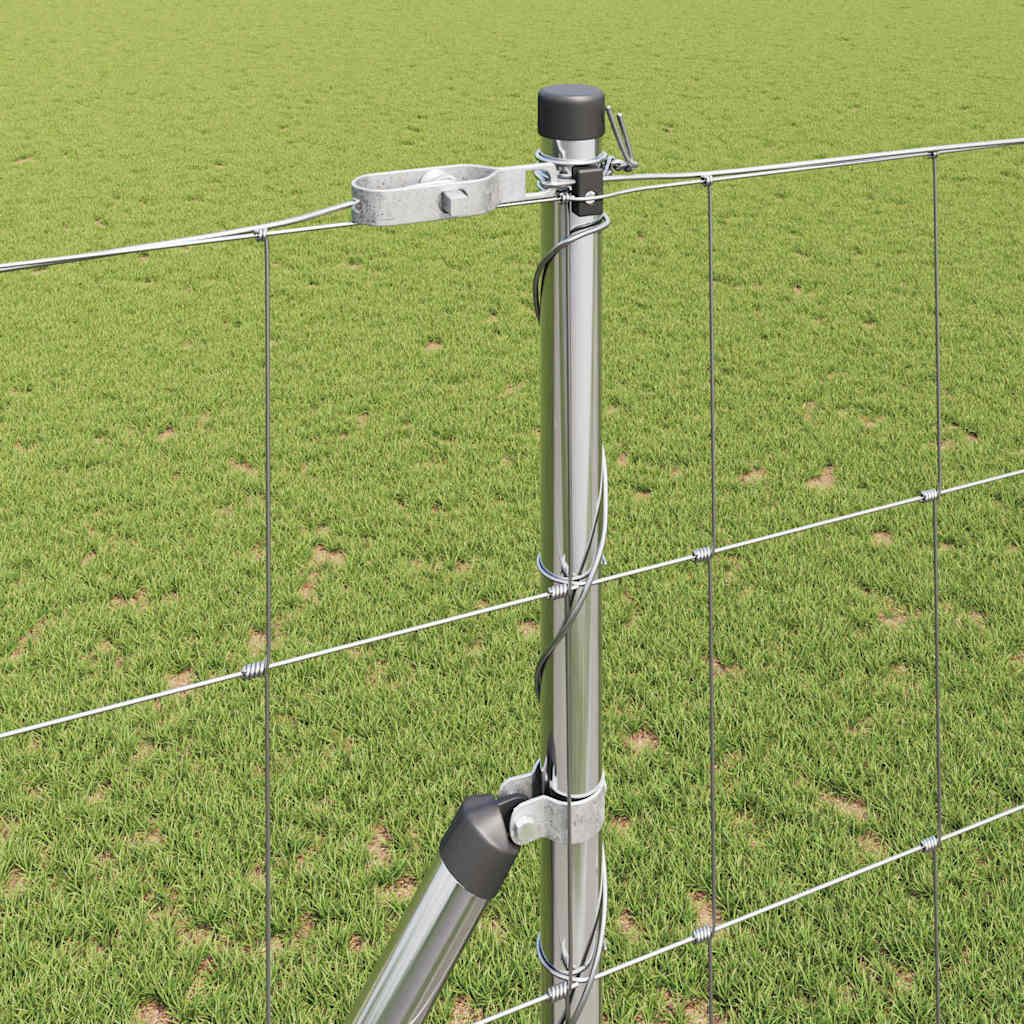 Ground Fix Geschweißter Drahtzaun 25 x 0,8 m Silber Netz