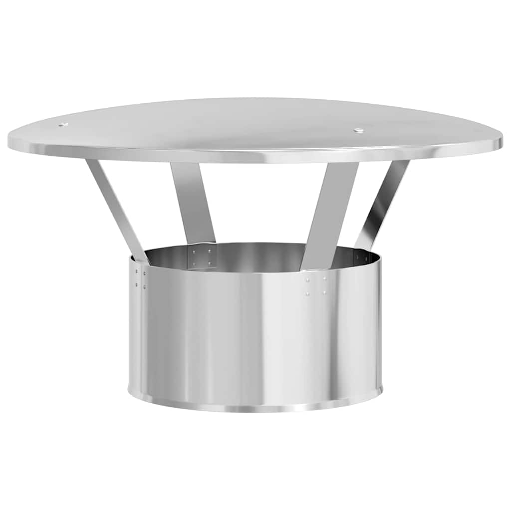 Regenabdeckung Schornstein Silber 20 x 20 x 18 cm Edelstahl