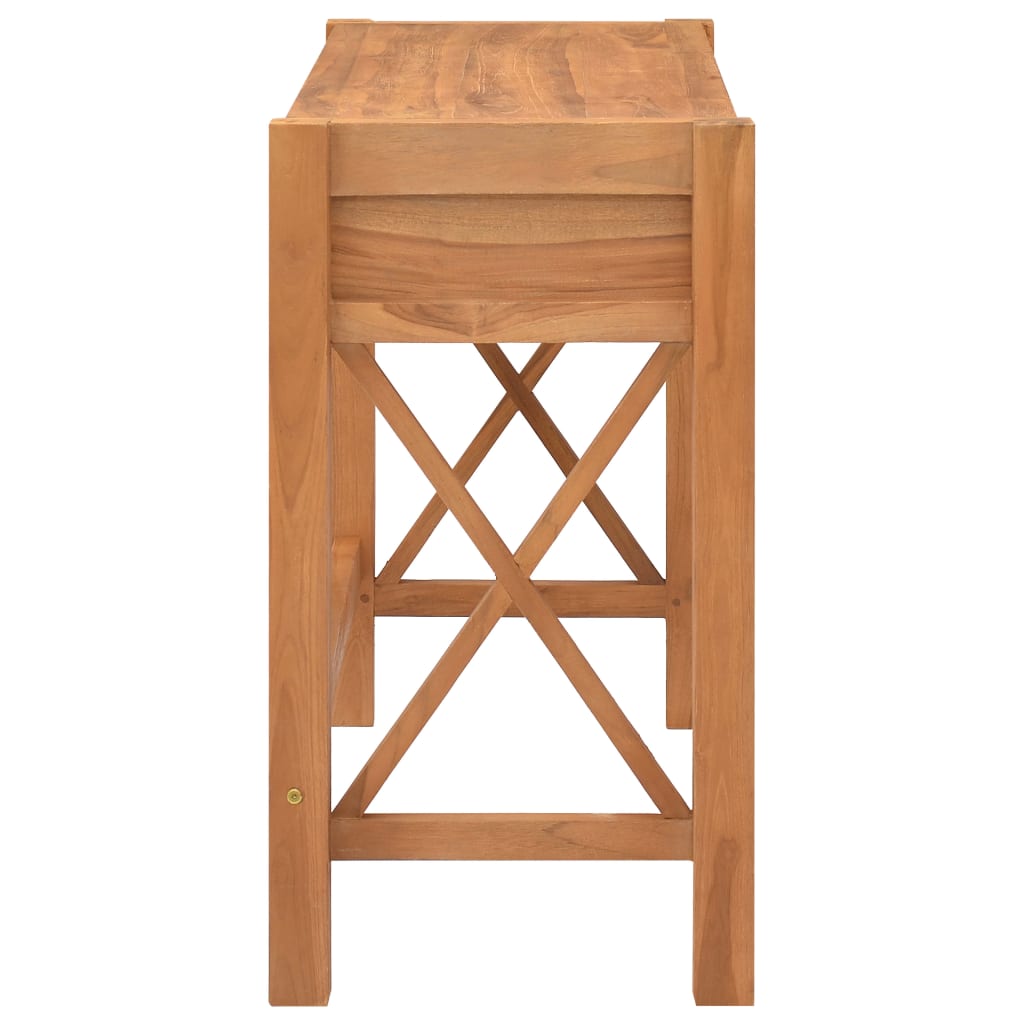 Schreibtisch mit 2 Schubladen 100x40x75 cm Teakholz