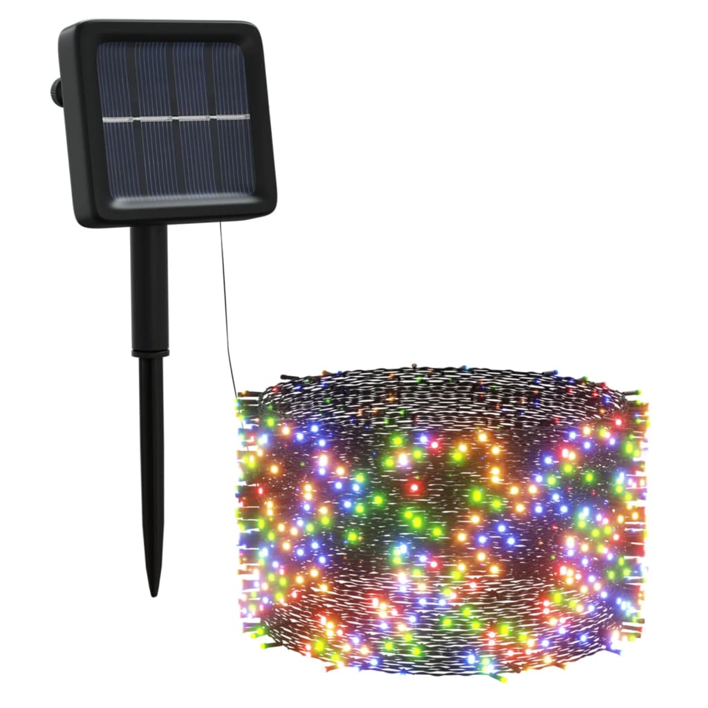 Solar-Lichterkette 2 Stk. 2x200 LED Blau Innen Außen