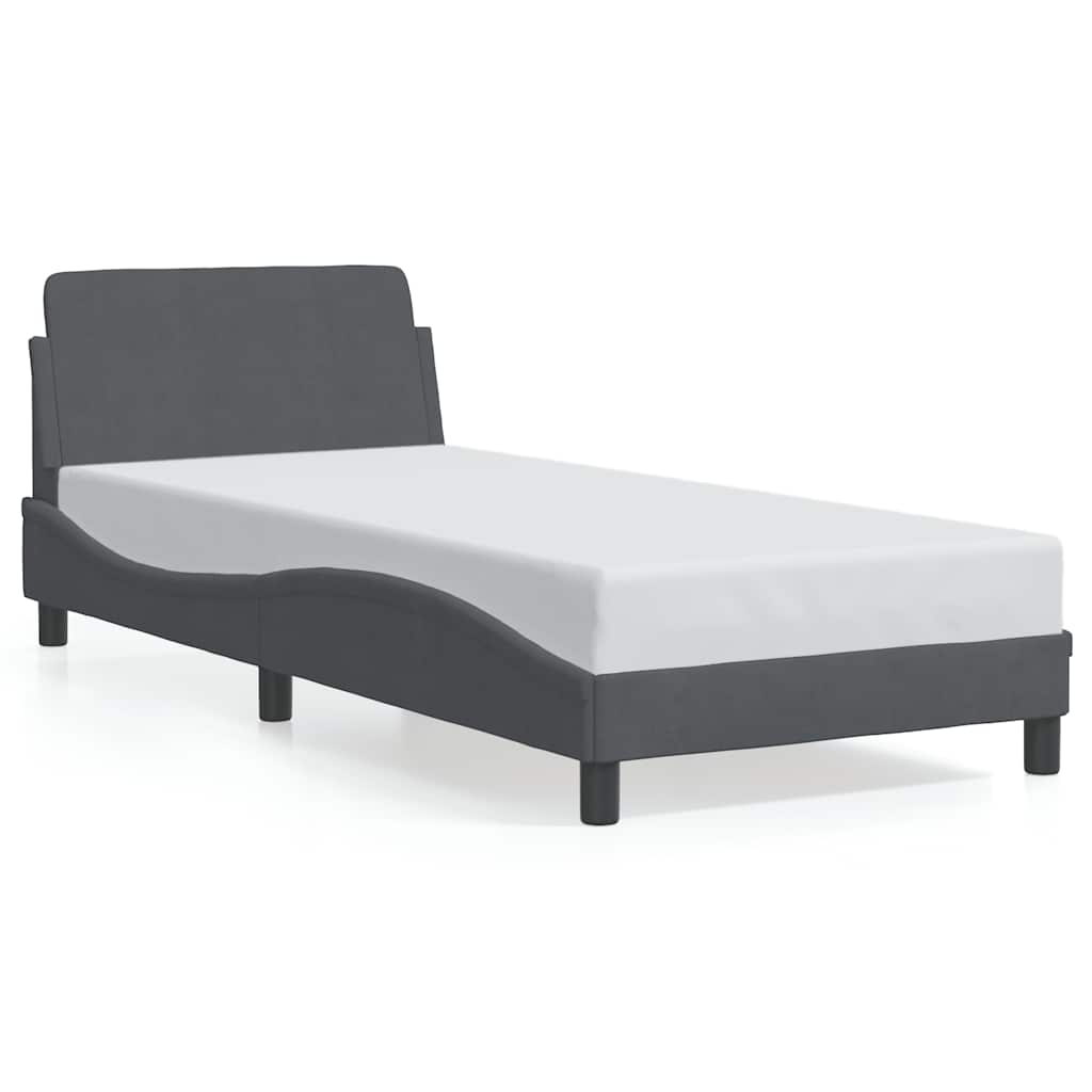 Bettgestell "Dover" Hellgrau 80x200 cm Samt