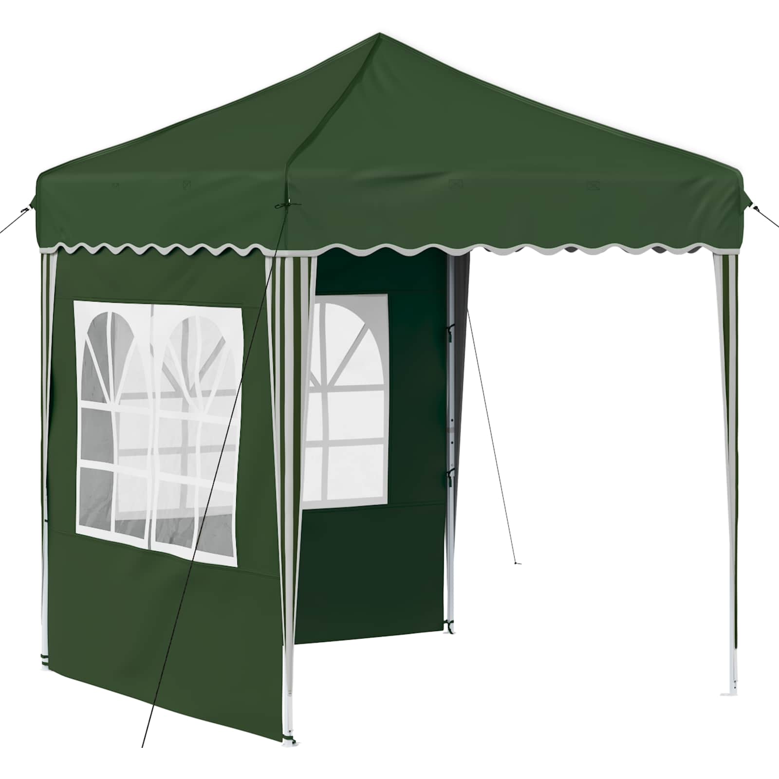 Pop-up Partyzelt 195 x 195 x 245 cm Creme Oxford-Stoff