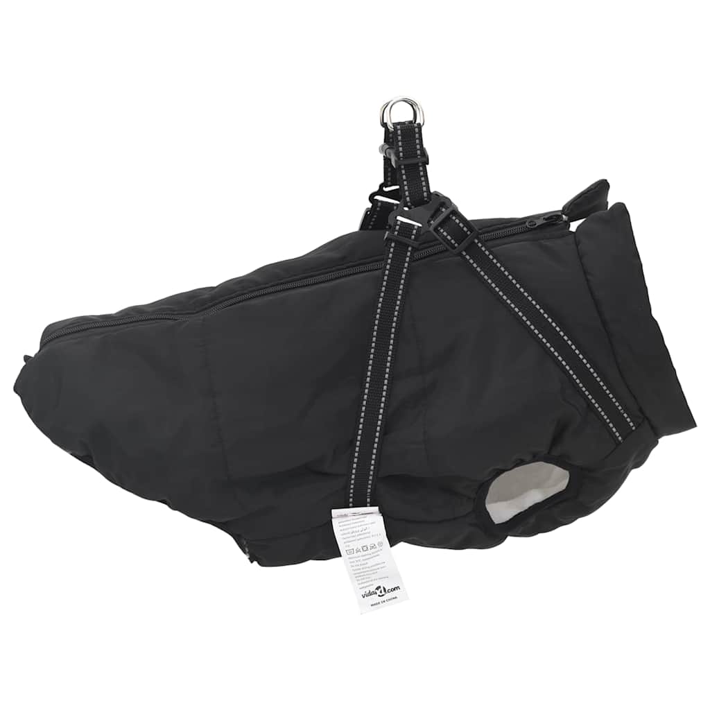 Hundemantel mit Geschirr Wasserdicht Reflektierend Lila L48
