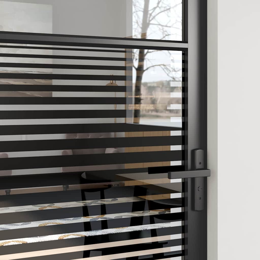 Innentür ESG Glas und Aluminium 76x201,5 cm Schwarz