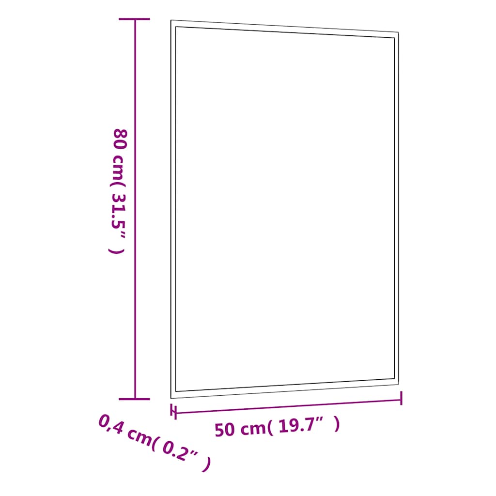 Wandspiegel 40 x 40 cm Quadratisch Glas