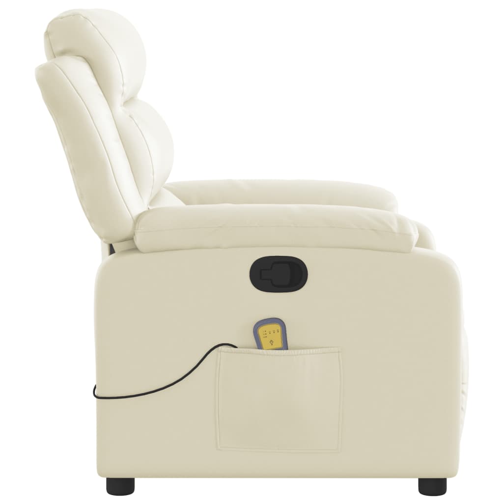 Massage-Relaxsessel, Kunstleder, Schwarz