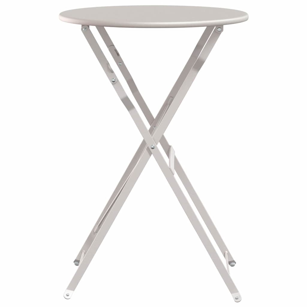 Bistrotisch Weiß Ø 50 x 71 cm Pulverbeschichteter Stahl