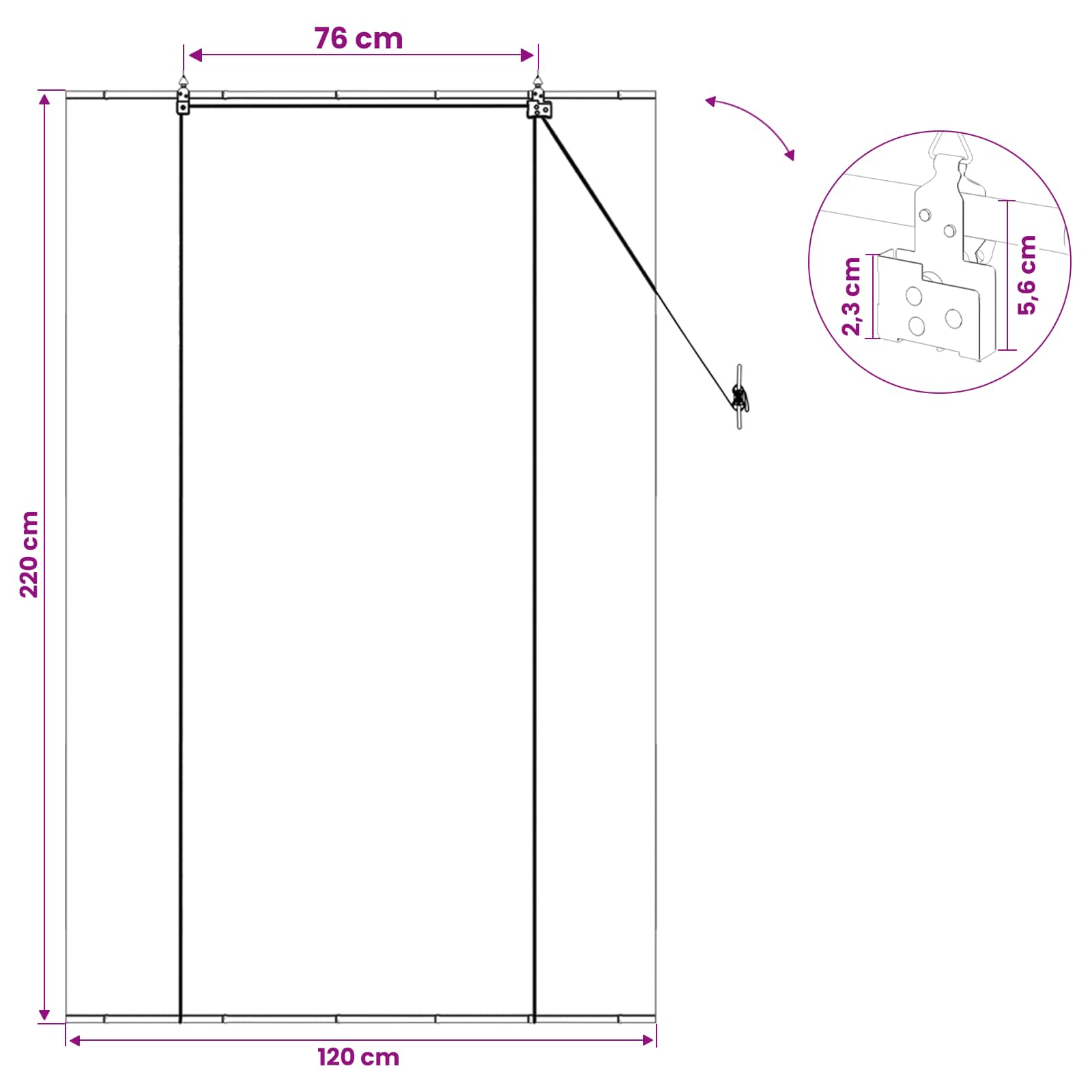 Bambusrollo Natur 80x160 cm