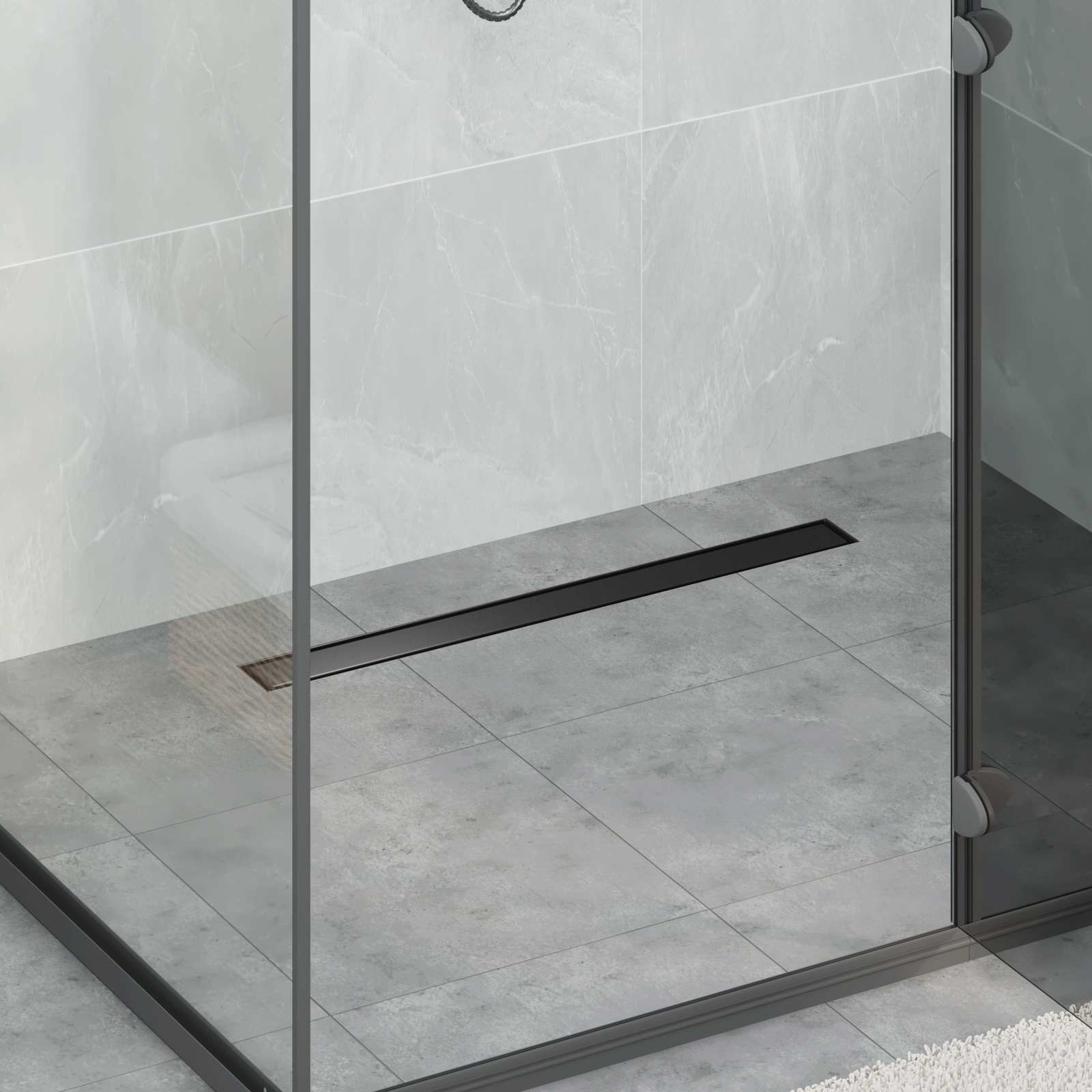 2 in 1 Duschabfluss Silber 50 cm Edelstahl 304