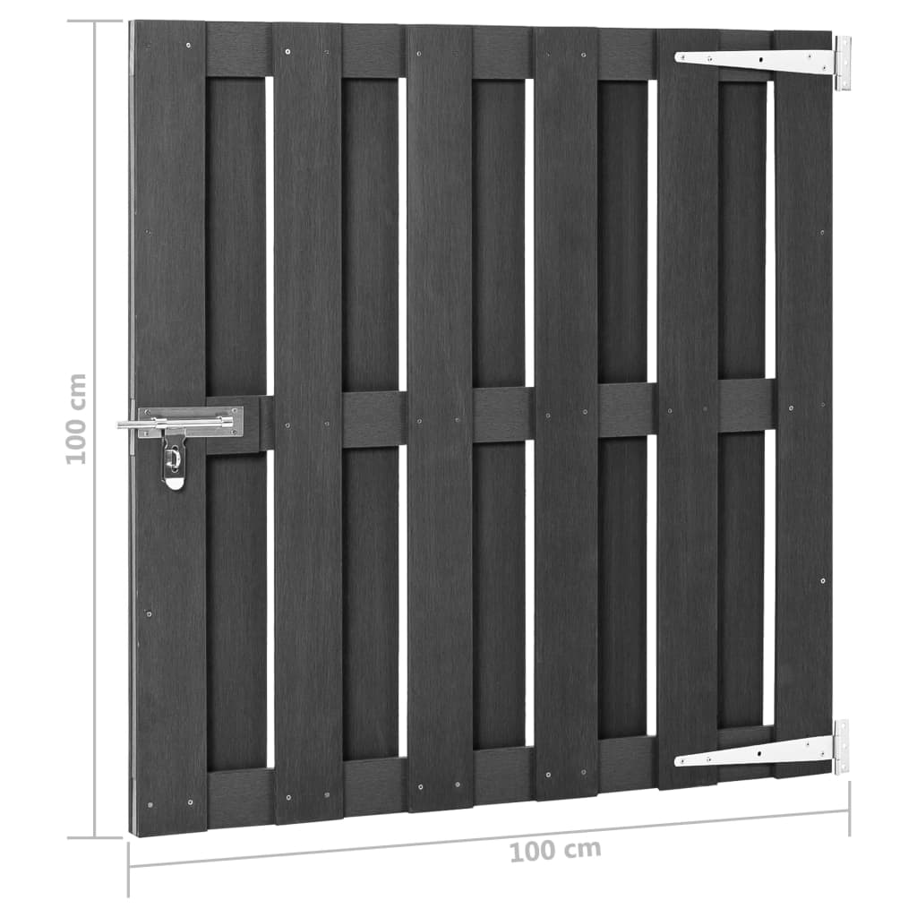 Gartentor WPC 100x112 cm Grau
