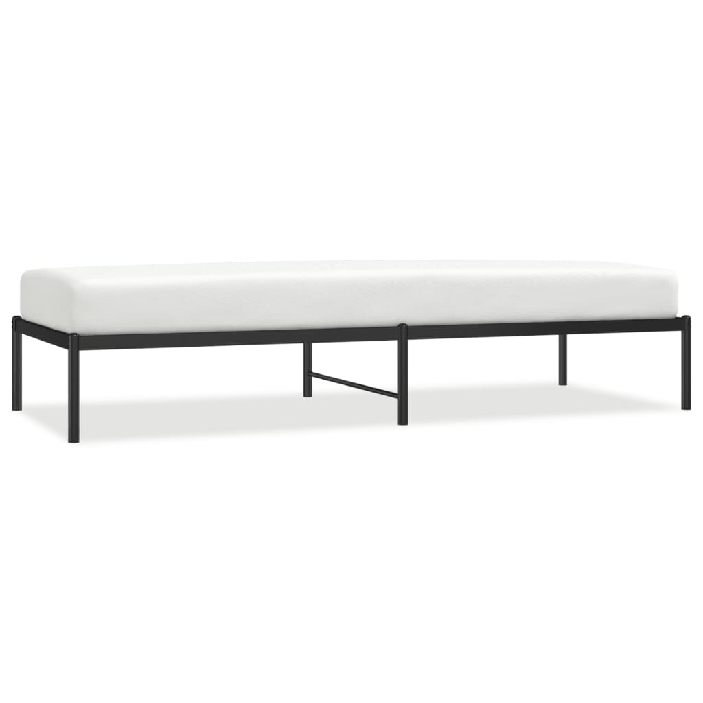 Bettgestell Metall Schwarz 75x190 cm