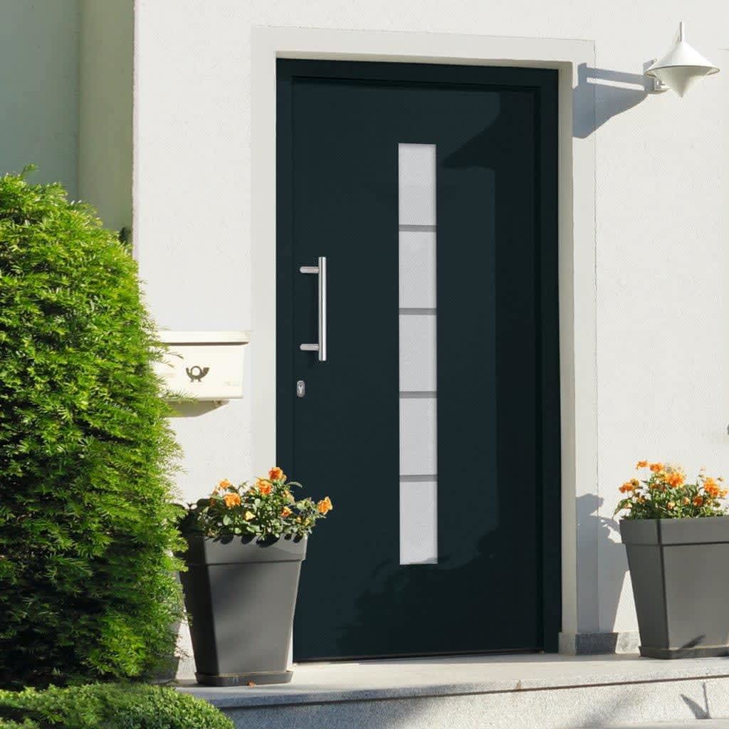 Haustür Aluminium und PVC Weiß 100x210 cm
