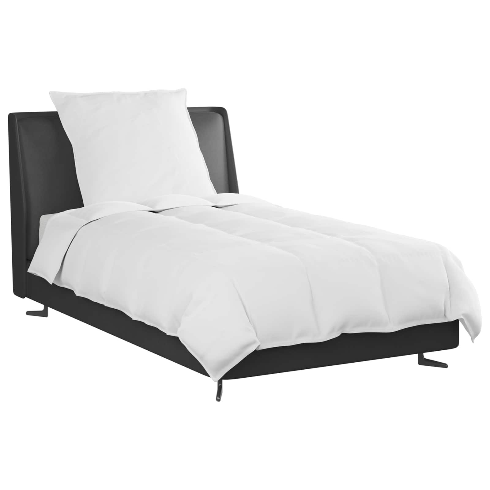 Winterbettdecke mit Kissen 2 pcs Weiß Daunenfeder