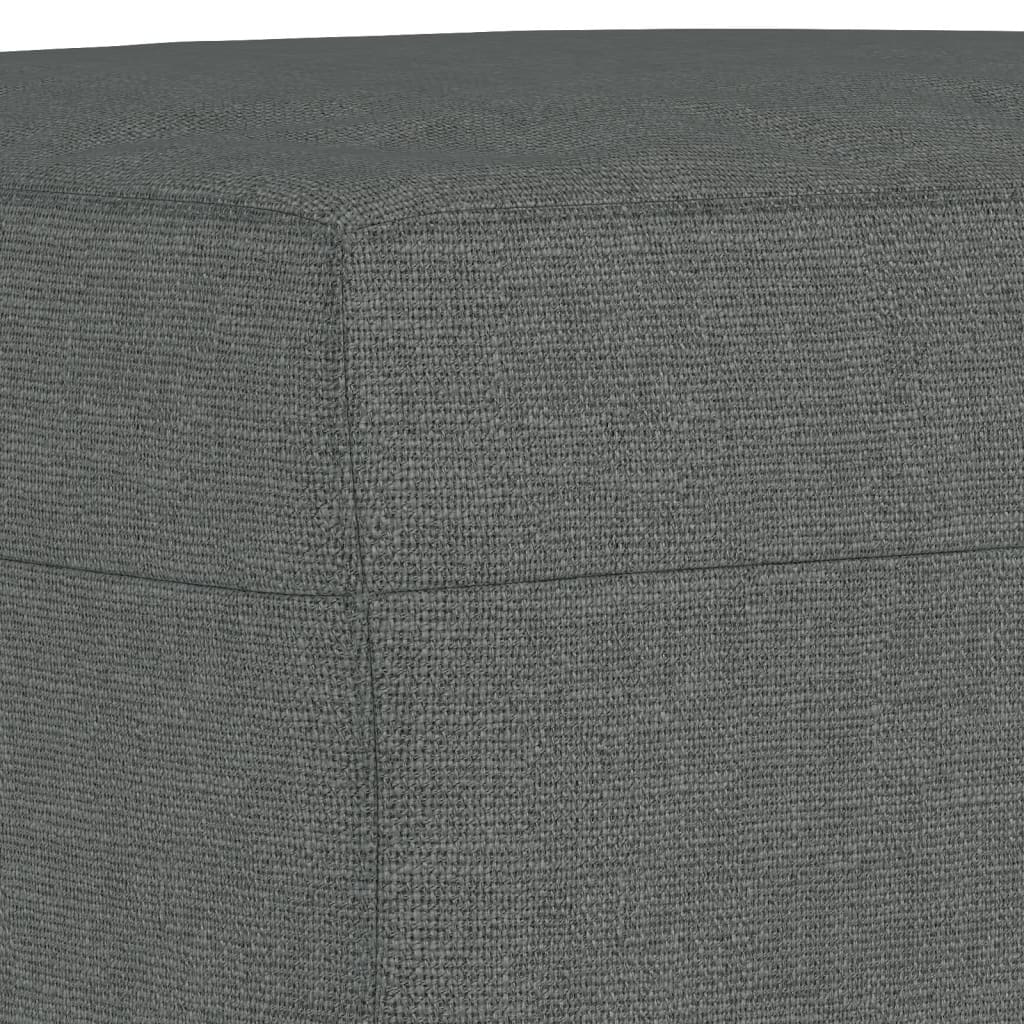 3-tlg. Sofagarnitur mit Kissen Braun Stoff